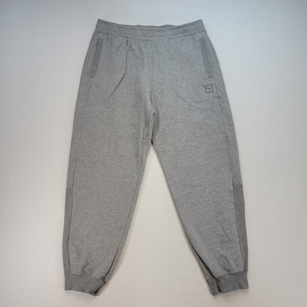 Puma Sweatpants Mens XL Gray Jogger Fleece Lined Athletic Loungewear